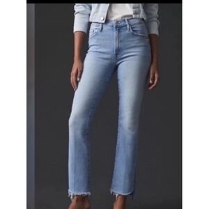 MOTHER Jeans The Insider Crop Step Fray Sz 29 Shoot To Thrill Raw Hem 1157-470